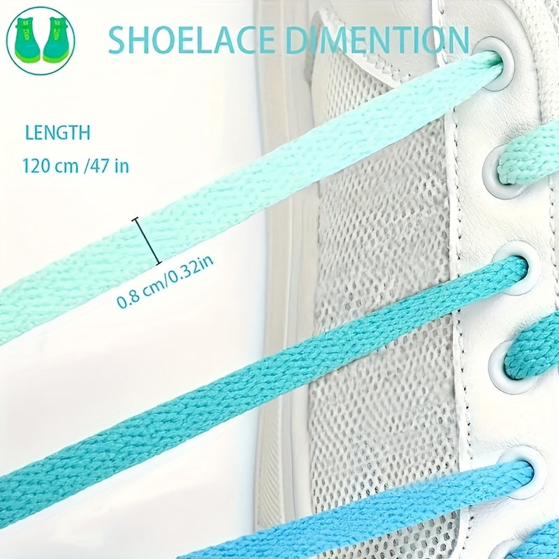 Unisex/Cotton Canvas Shoelaces 2 Pairs Multi-Color Durable Casual Shoes