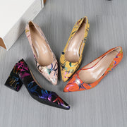 Women's Dress Pumps Mid Heel Pointed Toe Solid Colors Comfortable Lightweight