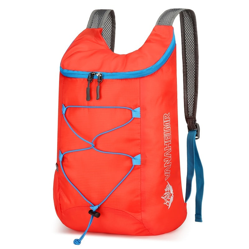 Mochila deportiva impermeable de nylon para hombres para senderismo, viajes al aire libre, plegable y ligera