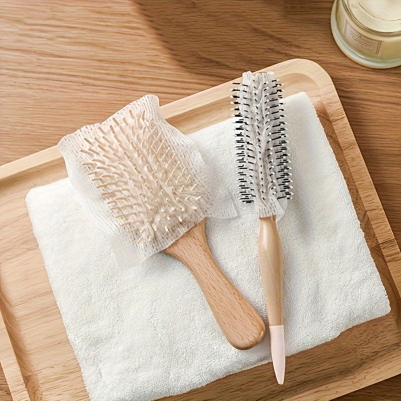 50 Pieces Air Cushion Comb Cleaning Nets Hairbrush Cleaner for Home and Travel