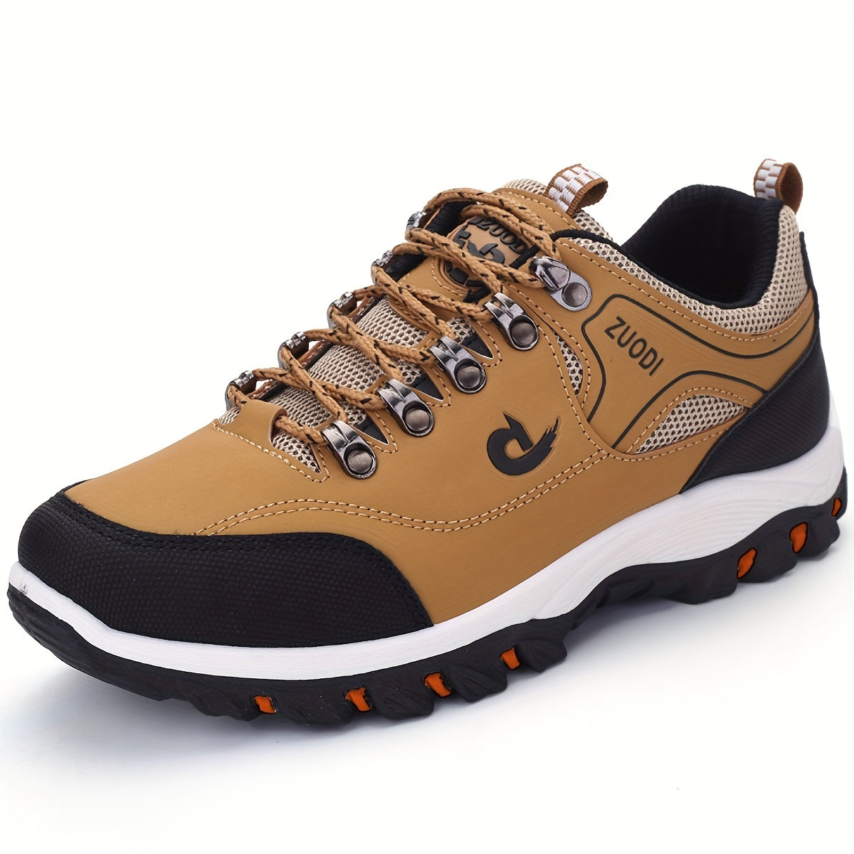 Men's Breathable Lace-Up Sneakers for Hiking Casual Outdoor Shoes