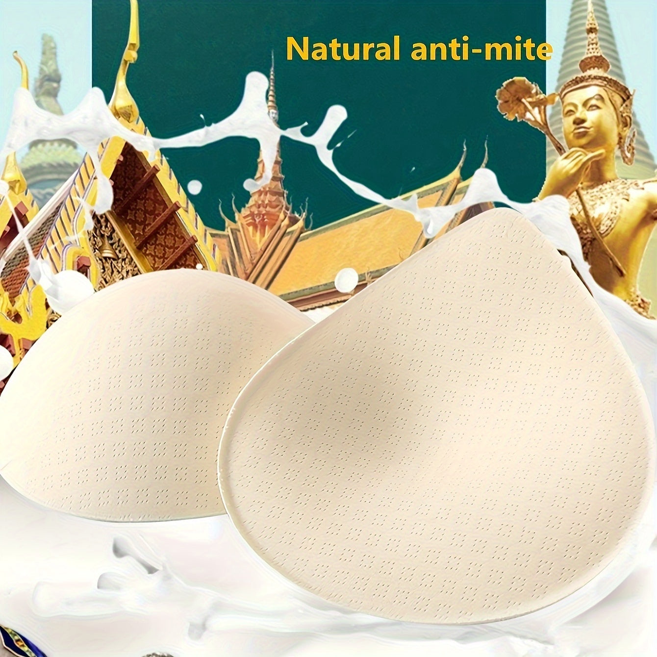 Thick Latex Bra Inserts Reusable Soft Padding for Sports Bras Bikini Tops