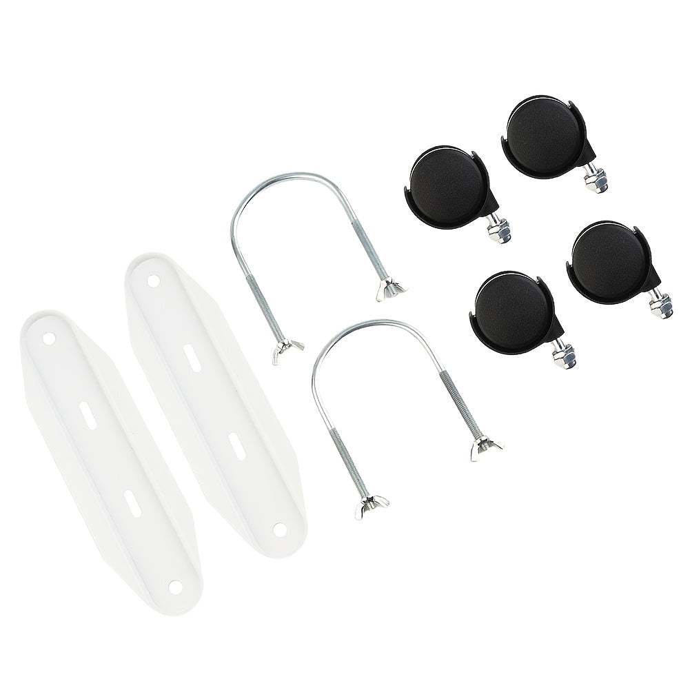 Portable Metal Electric Heater Stand 21cm W x 17cm H with Wheels for Oil Heaters