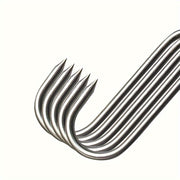 20 Pcs Stainless Steel S-Hooks for Meat Processing and Smoking
