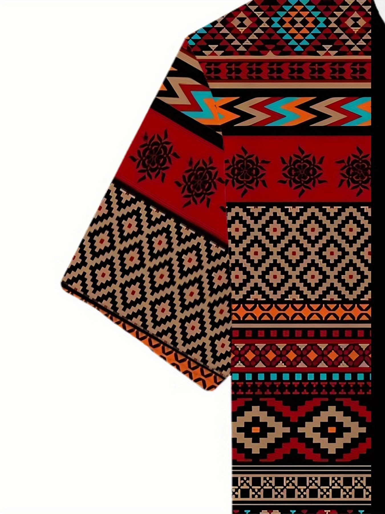 Men's Athletic 3D Print Color Block T-Shirt Breathable Polyester Casual Gym