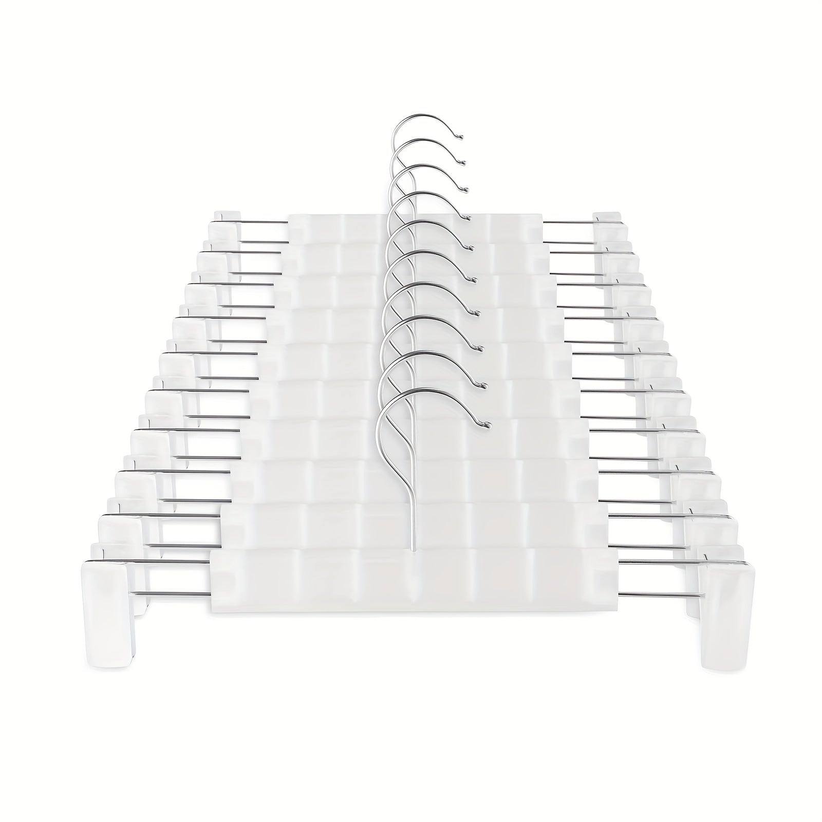 Juego de 10 perchas de ropa con clips para faldas, sujetadores, bufandas, ropa interior, estante de almacenamiento, armario, vestidor, dormitorio