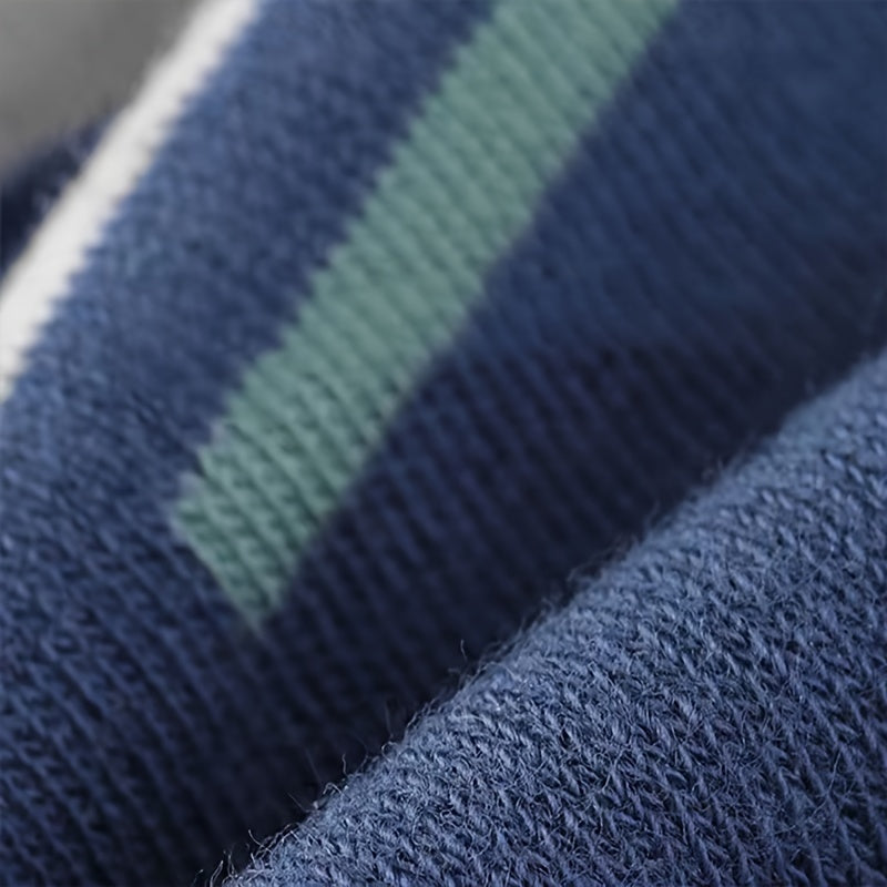 Erkaklar uchun 10 juft zamonaviy rangli blokli crew paypoqlari, ochiq havoda kiyish uchun mukammal.