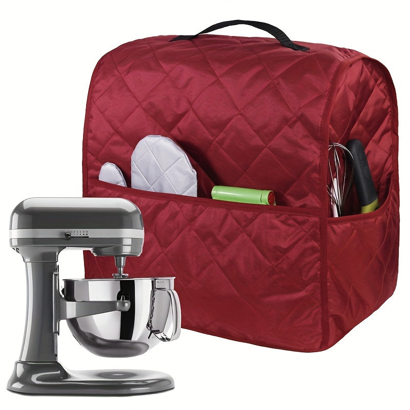 Dust Cover for Stand Mixer with Accessory Pockets, Quilted, Fits 4.5-5 Quart