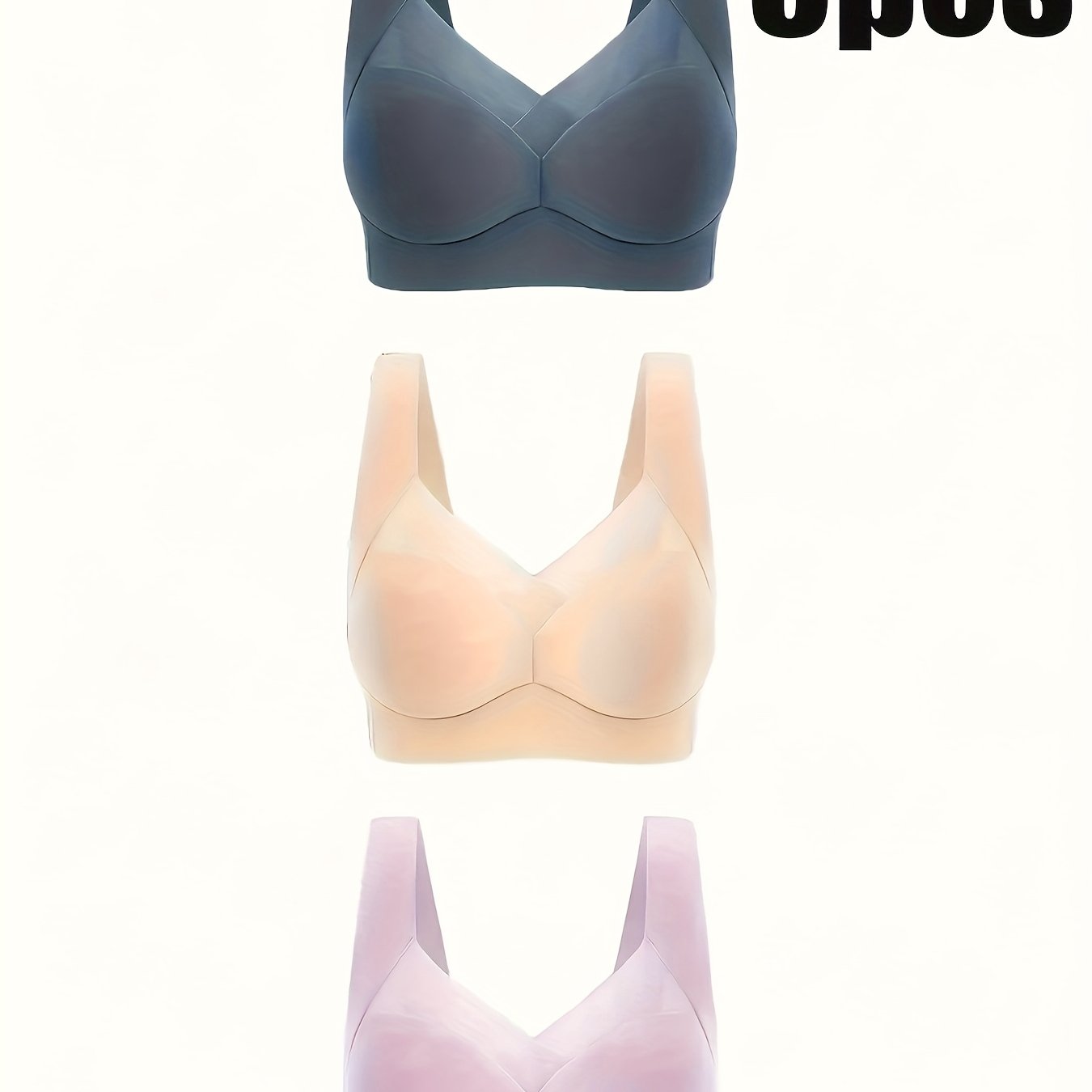 Women's Plus Size Sports Bra Seamless High Support Mesh Backless Black