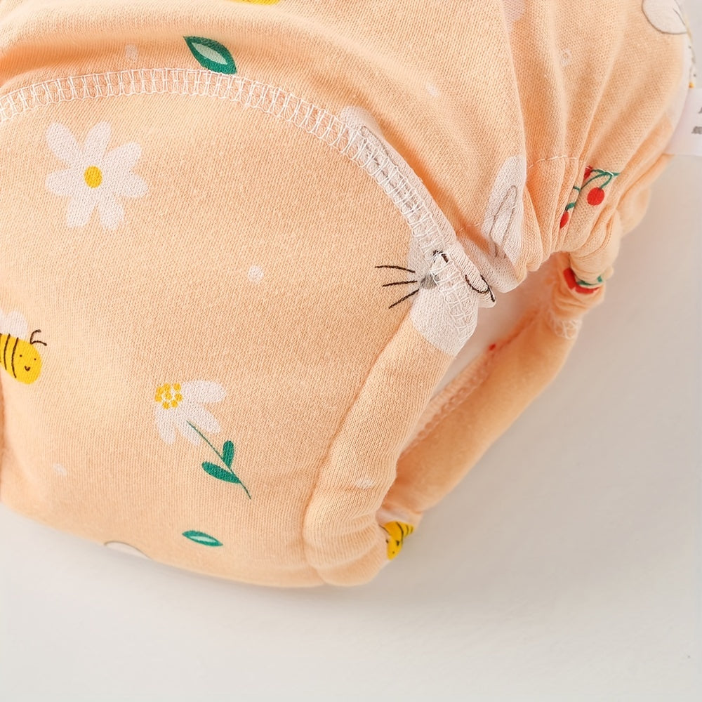 Set of 6 Toddler Cotton Potty Training Pants Leakproof Reusable Underwear with Padding