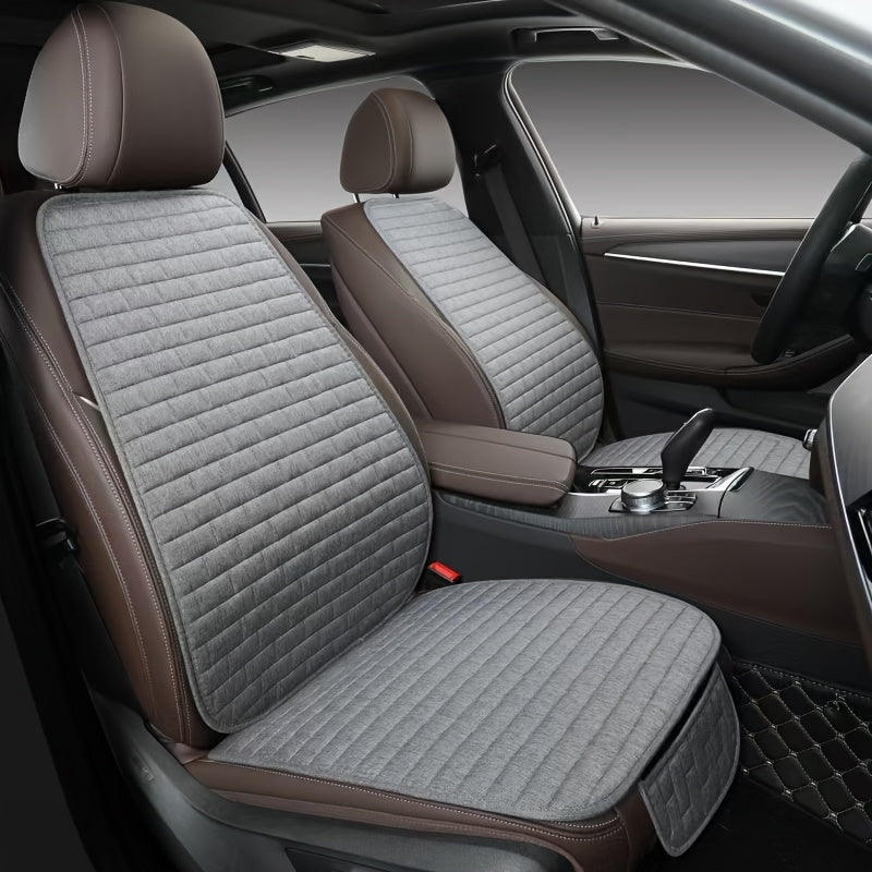 Universal Linen Car Seat Cover Protector for Front Seats Automotive Seat Safeguard