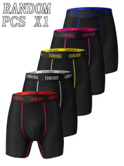 Men's Slim Shaping Underwear 1/3/5pcs Breathable Quick Dry Long Boxer