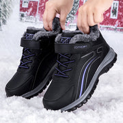 Women's Winter Mid-Calf Fleece Lined Snow Boots Slip-On Low Block Heel