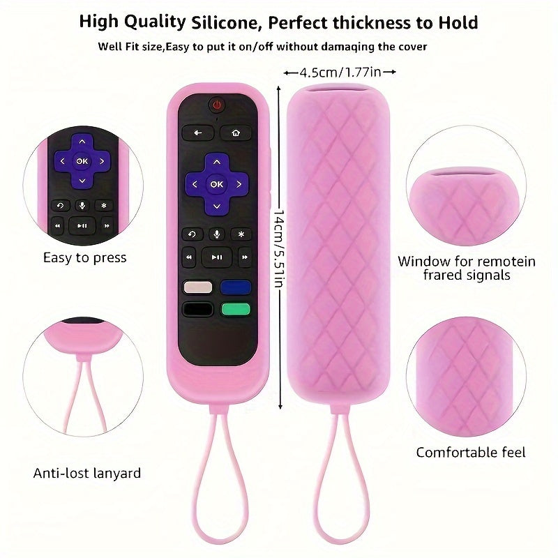 Glow in The Dark Silicone Remote Control Cover for Universal Roku TV Stick Remotes
