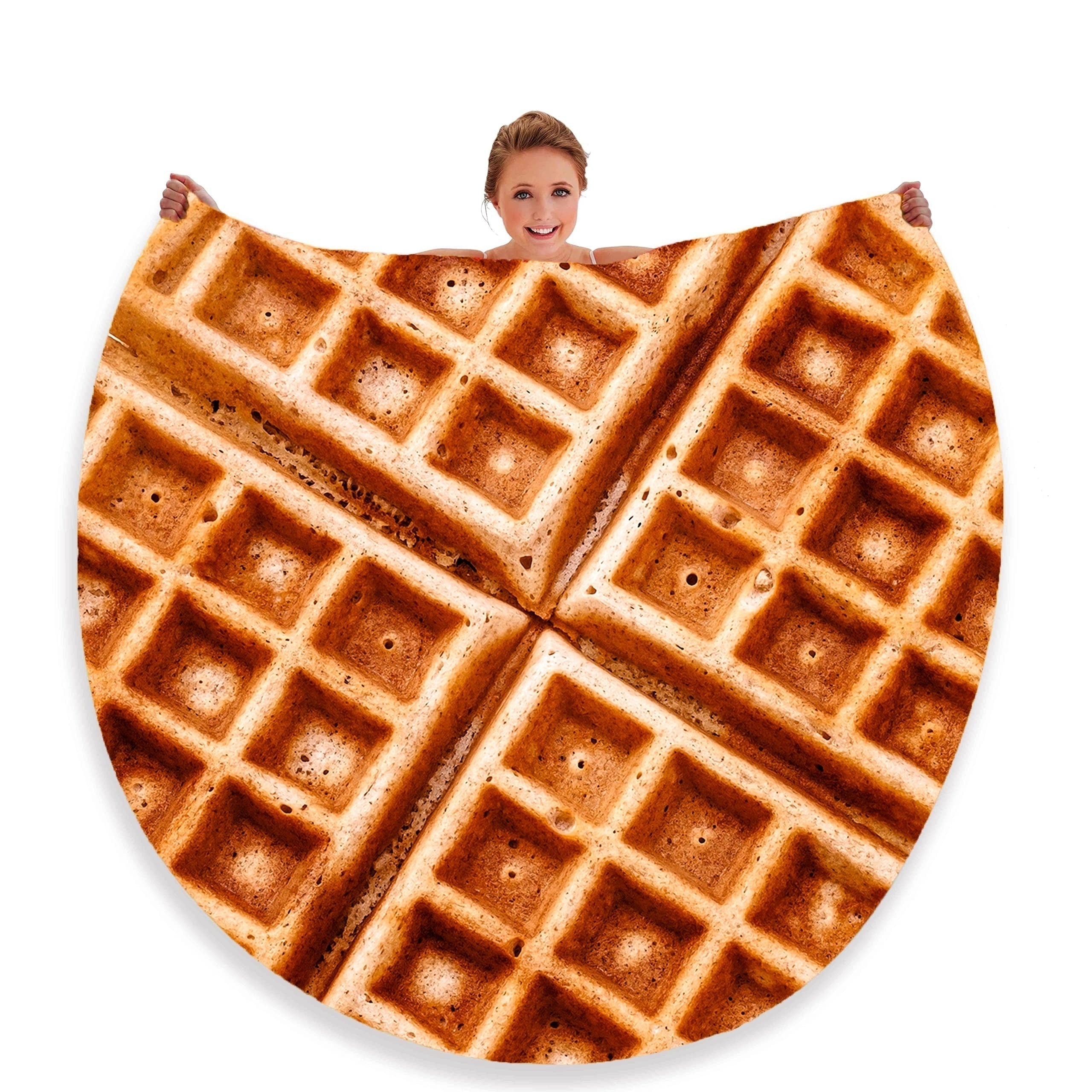 Reversible Microfiber Food Pattern Blanket for Kids and Adults