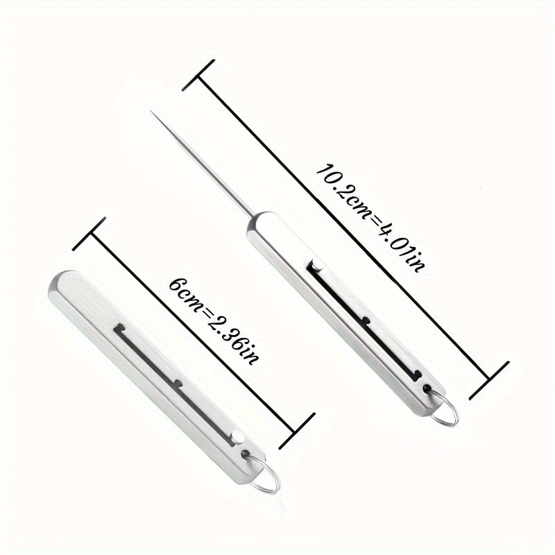 Portable Titanium Toothpick Keychain Stainless Steel Reusable Pocket Teeth For Travel