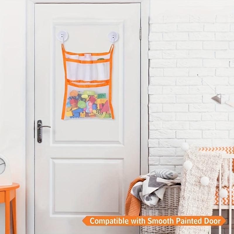 Bolsa de almacenamiento para baño con red colgante, malla para organización y lavado