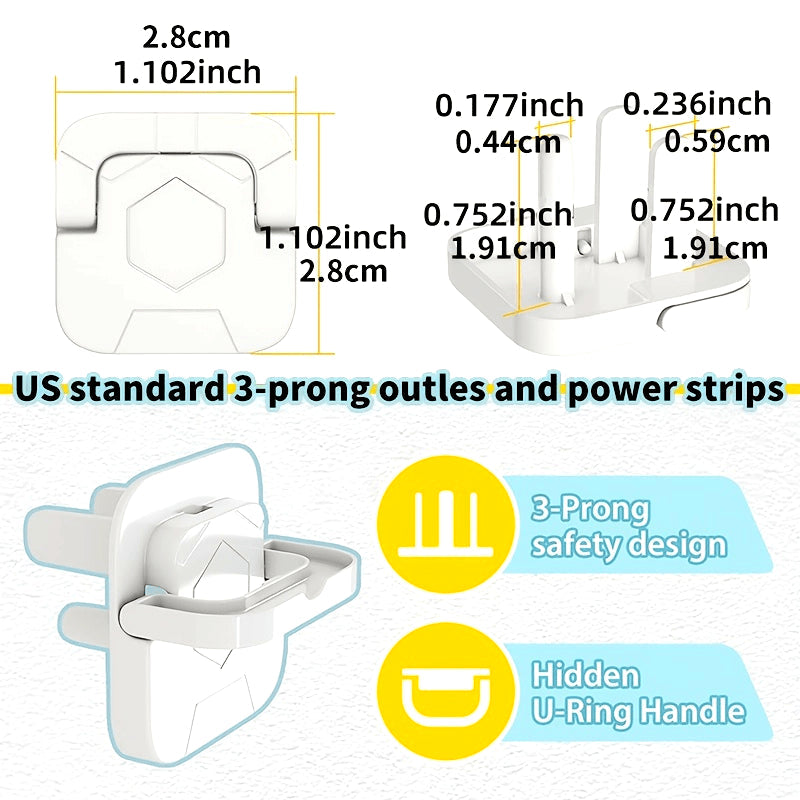 Baby Proofing Outlet Safety Covers Set of 30 with Hidden Pull Handle Childproof Socket Protectors