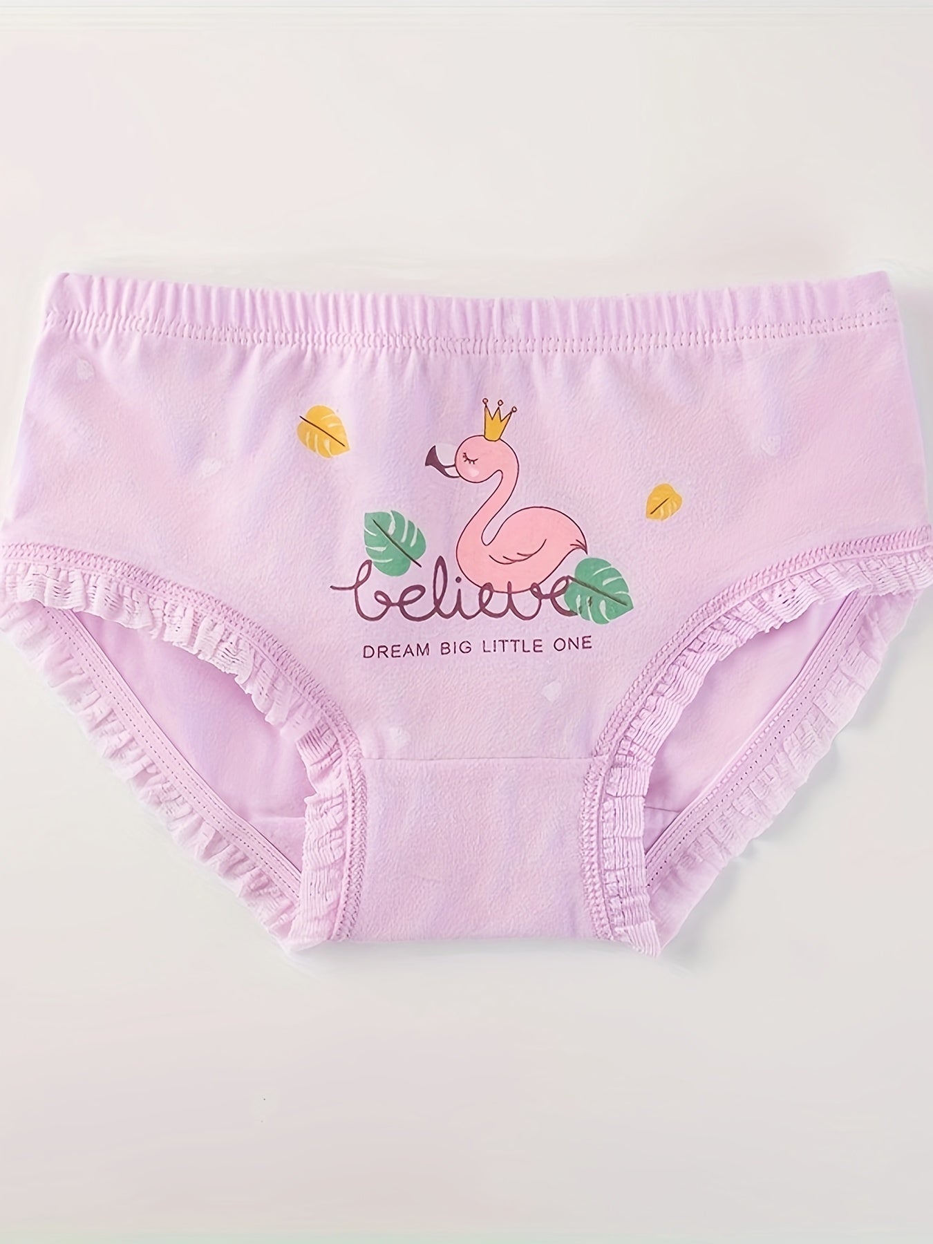 5 dona yumshoq, cho'ziluvchan paxta ichki kiyim qizlar uchun, chiroyli dizaynlar va dantel bezaklari bilan, barcha mavsumlarda qulaylik ta'minlaydi.