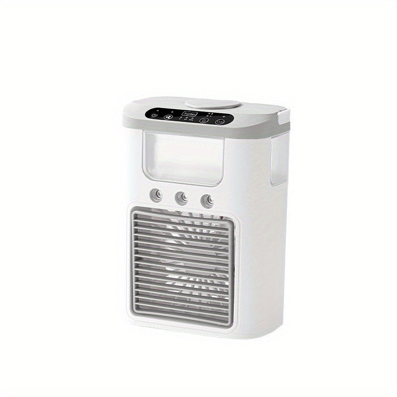 Portable Mini Air Conditioner Fan with Evaporative Cooler Humidifier USB Personal Desktop Cooling for Camping Office Car