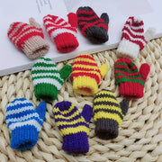 Guantes decorativos de Navidad en miniatura, adornos hechos a mano para el hogar y la oficina