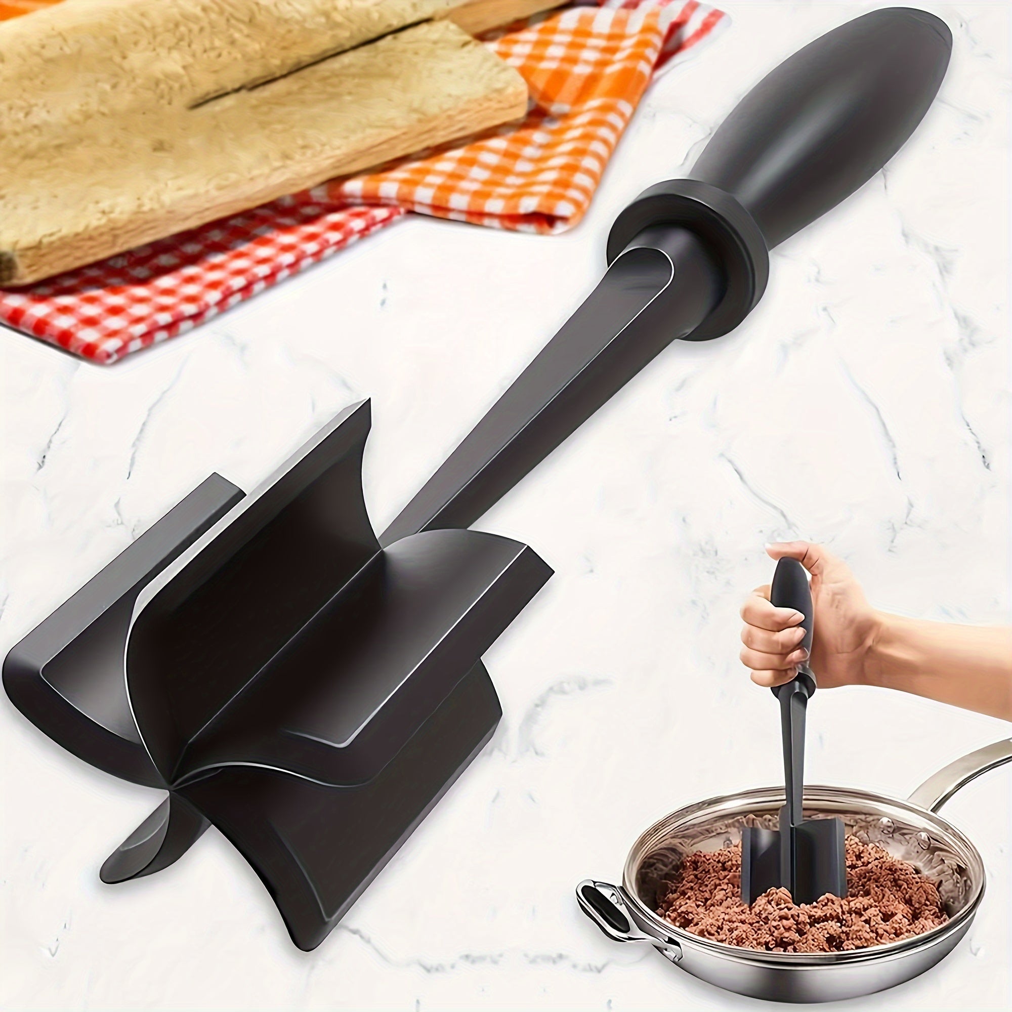 Handheld Meat Chopper Fruit Salad Mixer Rice Spatula Kitchen Utensil