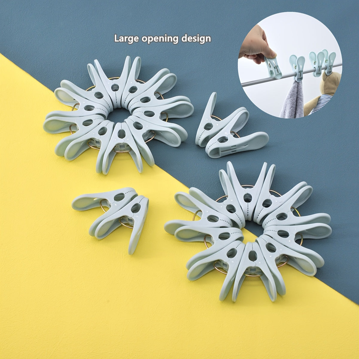 24 Pieces Windproof Clothespins Durable Clothes Socks Sheet Hangers Drying