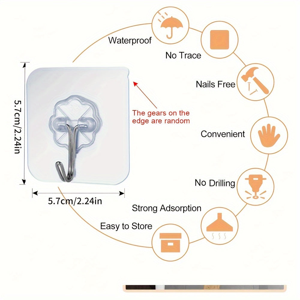 Adhesive Hooks for Hanging Frames and Tiles No Drilling Wall Mounts