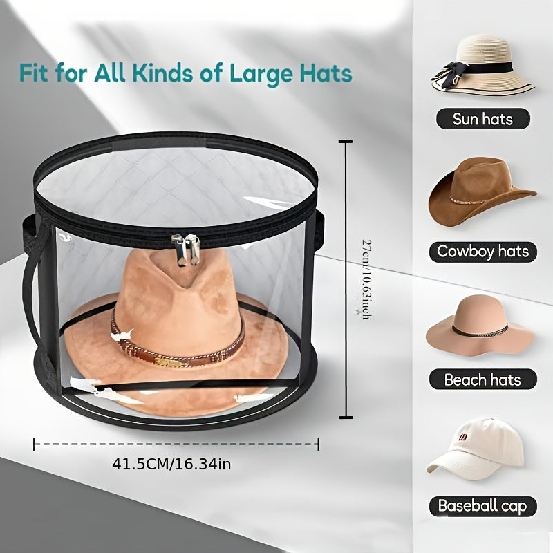 Hat Storage Bag for Beach and Round Brim Hats Stackable Deformation Prevention