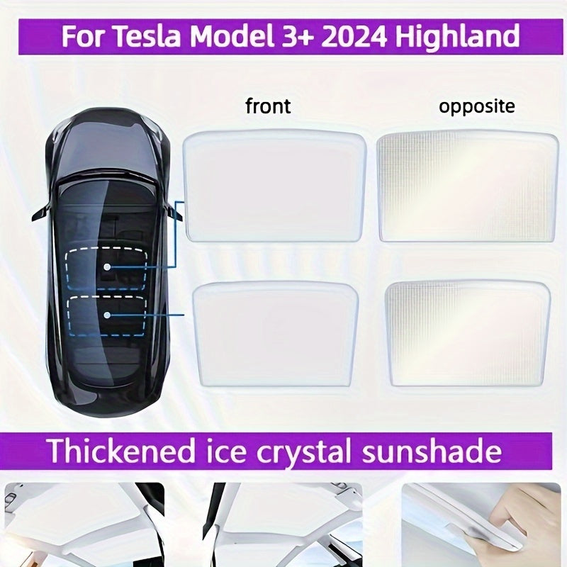 Tesla Model Y/3 uchun quyosh soyasi energiya qalqoni, tortiladigan va 2019-2024 yillarga mo'ljallangan modellar uchun mos, zararli UV nurlarini to'sadi.