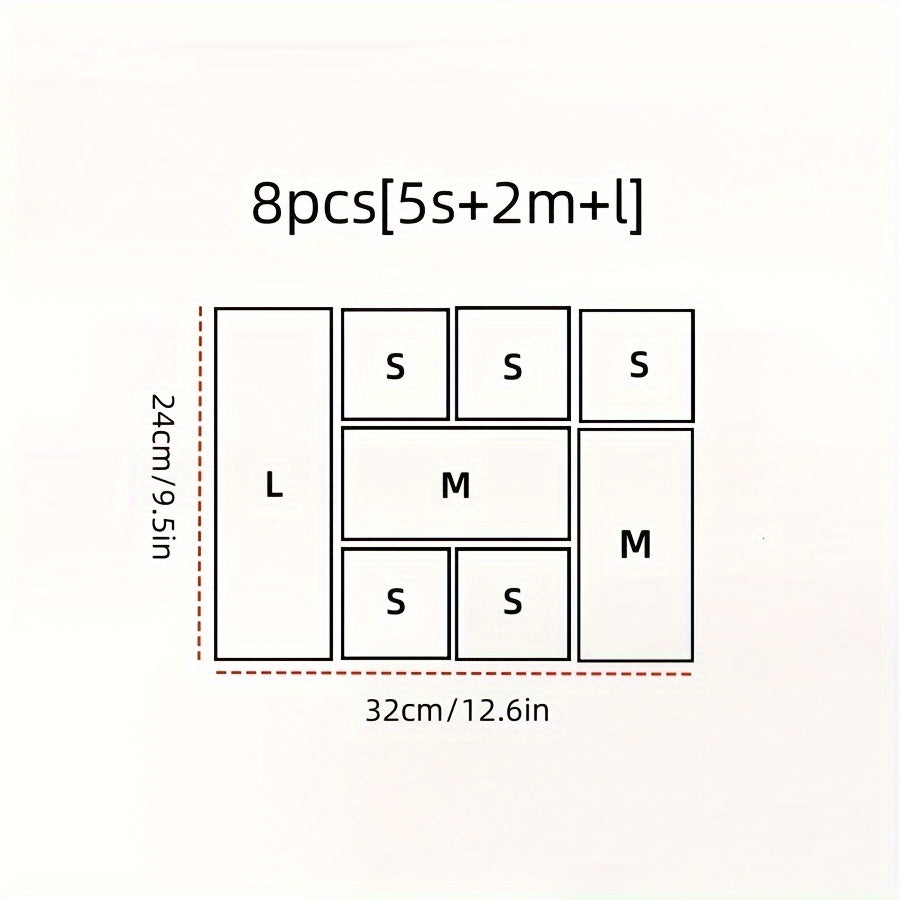 Akril makiyaj tashkilotchisi to'plami, to'lqinli shkaf saqlash va stol usti tasmali quti bilan