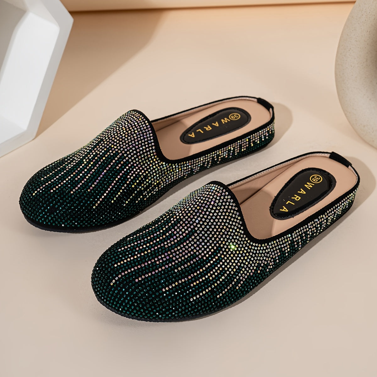 Women's Flat Shoes Diamond Tassel Leather Elegant Comfortable Sole