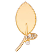 Elegant Alloy Leaf Brooch with Enamel Filigree Classic Fashion Accessory
