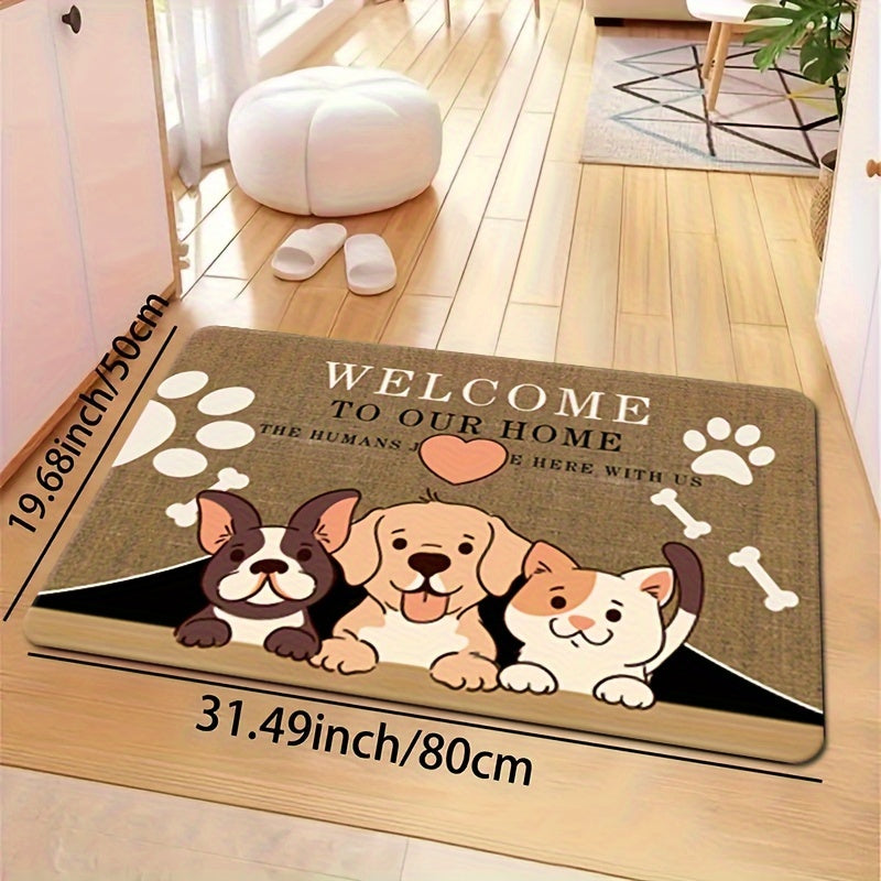 New Design Rug for Bathroom Kitchen Bedroom Doormat Flannel Mat Non-Slip