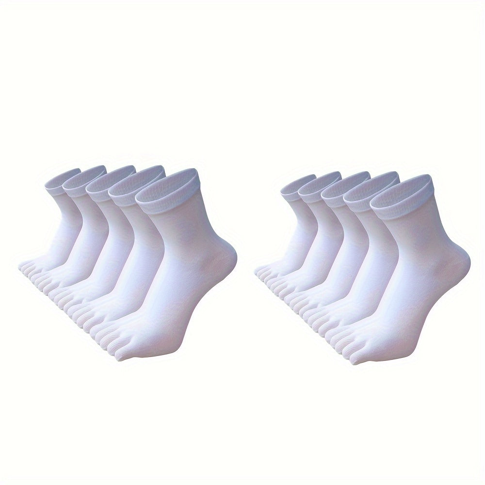 Мужские хлопковые носки-кастоманы 5 пар дышащие, устойчивые к запаху, однотонные цвета