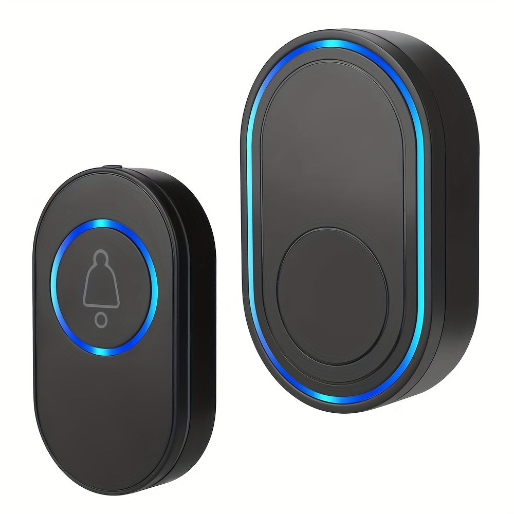 Wireless Doorbell IPX-5 Water-Resistant Wall Mount EU Plug with 39 Chimes and LED Flash