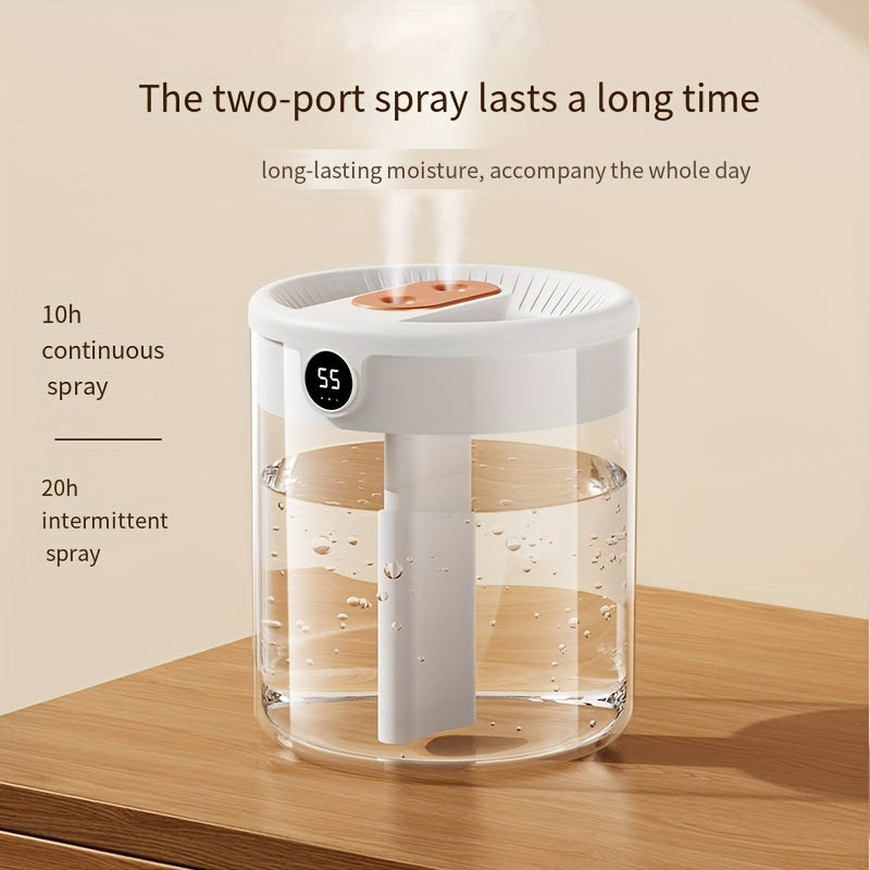 Large Capacity 2L USB Humidifier for Bedroom and Office Silent Night Light