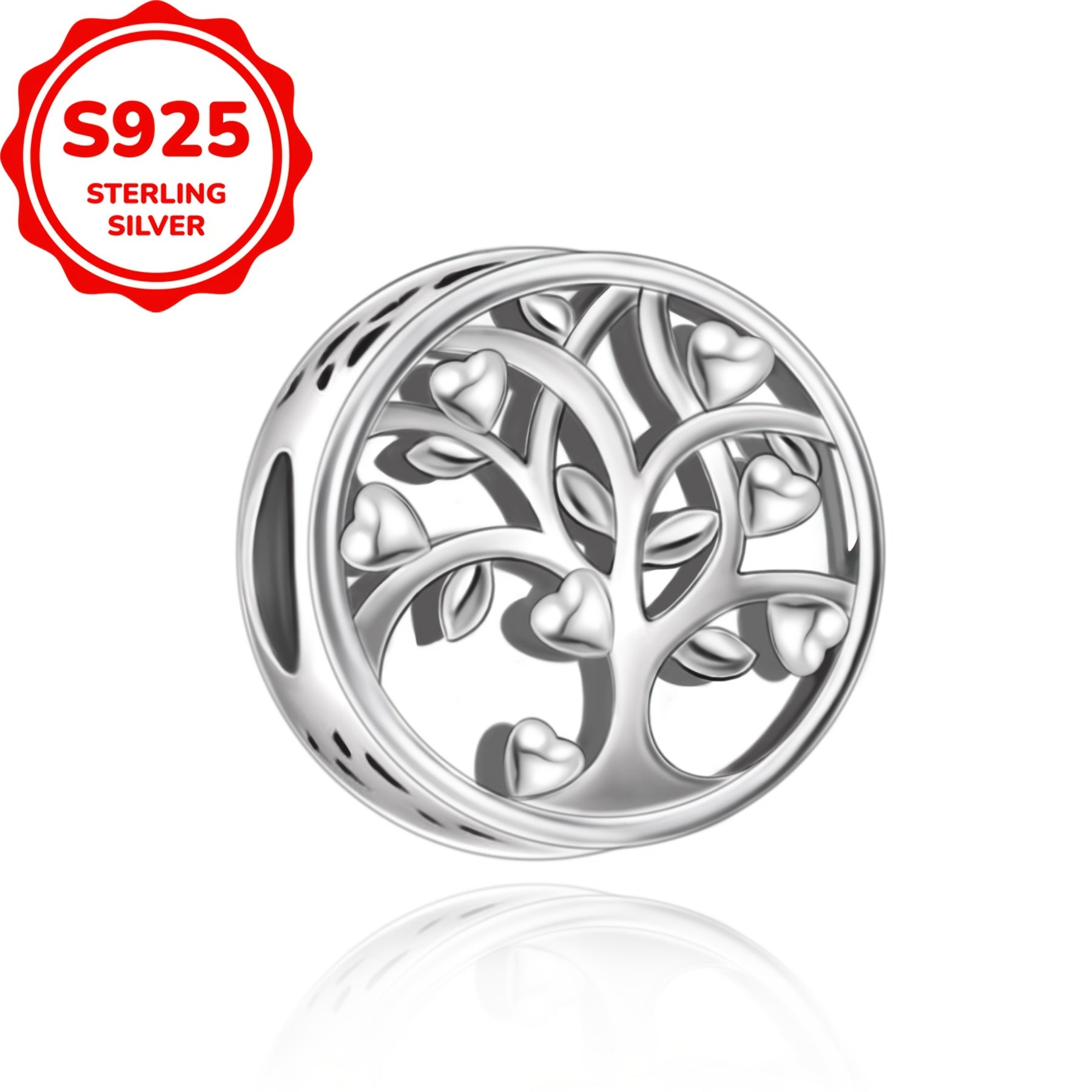 Silver Family Tree Pendant for DIY Jewelry Making Gift for Women and Men
