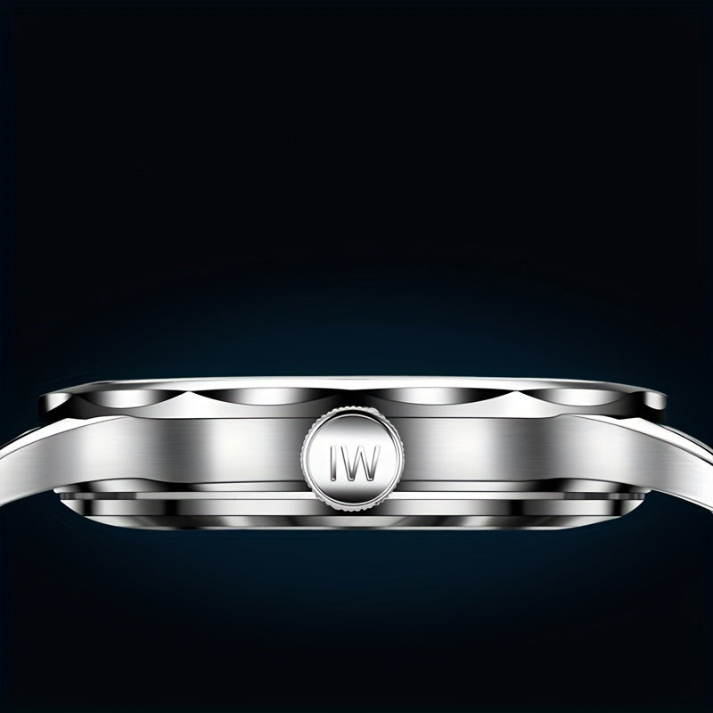 Men's Automatic Mechanical Watch Stainless Steel Waterproof 100M Dual Calendar Luminous