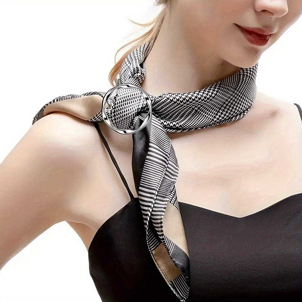 Set of 10 Alloy Round Scarf Buckle Clips for Women Dress Shirt Coat Accessories