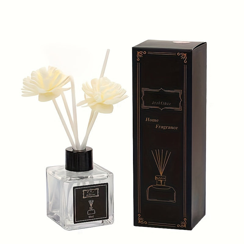 50ml Flameless Reed Diffuser Set with Essential Oil Fragrance Dried Flowers for Home Decor