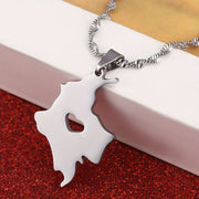 Zamonaviy Kolumbiya Pendant Marjon - Paslanmaydigan po'latdan, Yorqin Kumush Qoplama, Har kuni kiyish va maxsus tadbirlar uchun ideal