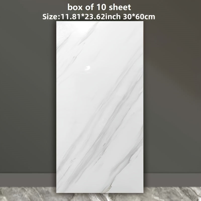 Self-Adhesive Foam Marble Wall Tiles 10pcs 20pcs Waterproof Puzzle Pattern for Living Room Kitchen Bathroom