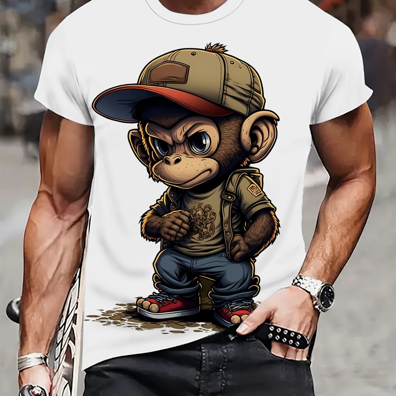 Мужская футболка с большим размером, 3D-графика, короткий рукав, летняя повседневная спортивная смесь полиэстера