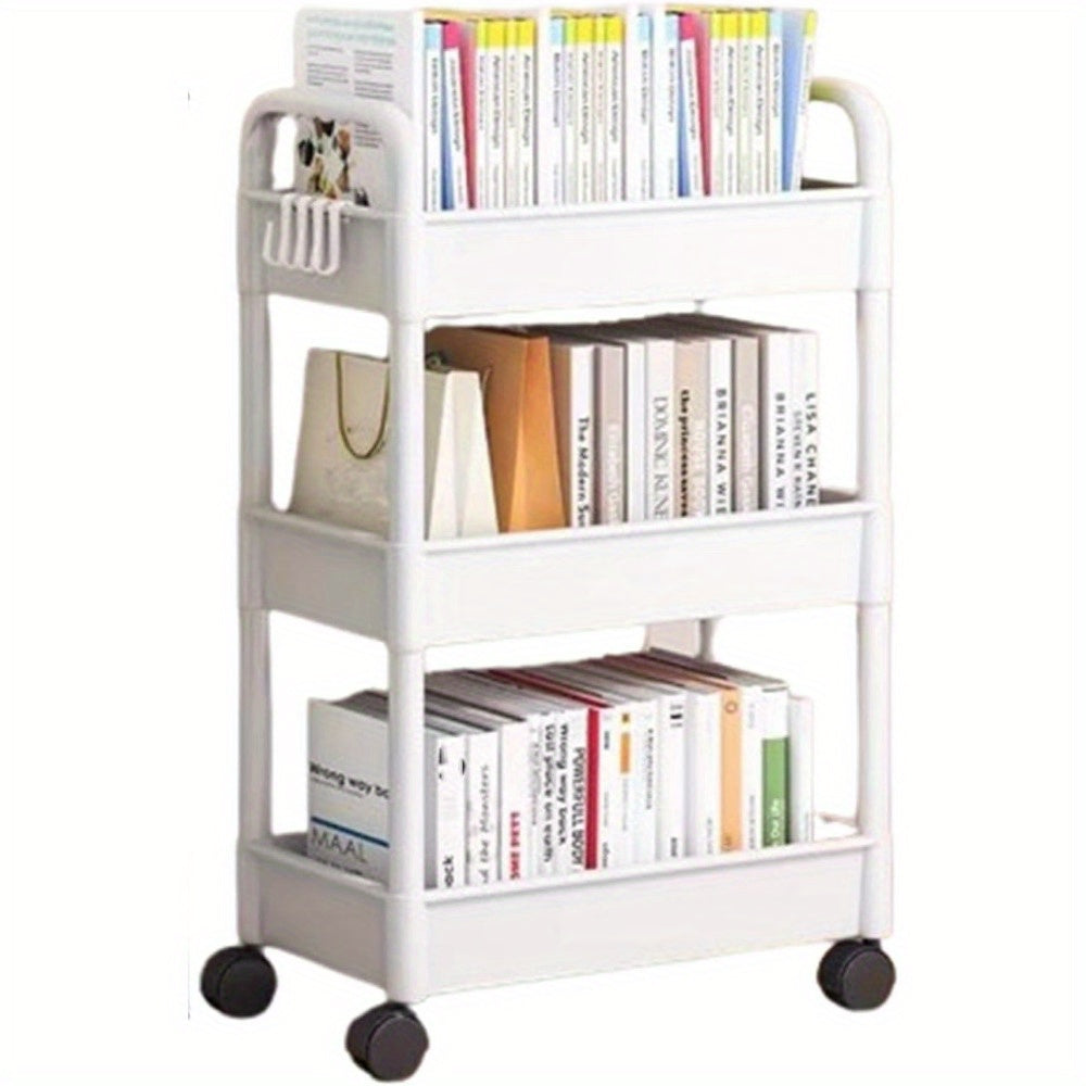 Carro de almacenamiento multifuncional con ruedas y estantes