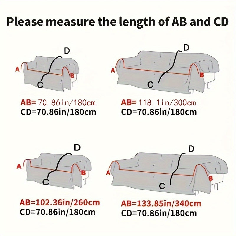 Чехол для дивана из шенилла с кисточками – Реверсивный, дружелюбный к животным, нескользящий, толстый защитный чехол для всех сезонов. Идеально подходит для декора гостиной, кухни и кафе.