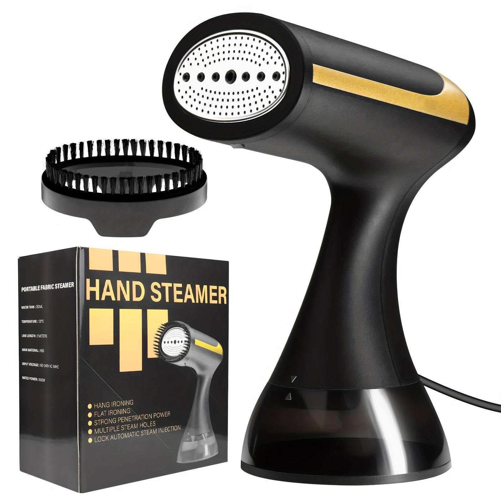 1500W Handheld Garment Steamer with Quick Heat Up and Brush Attachment