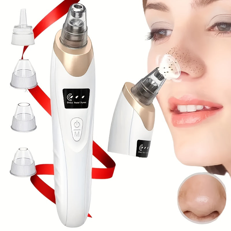 USB Rechargeable Facial Cleansing Kit with 5 Probes for Dark Circles and Puffiness
