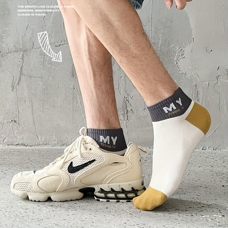 Men's Knit Low-Cut Socks Anti-Odor Sweat-Absorbing Spring Summer Breathable