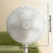 White Fan Cover Dustproof Guard for Pedestal Fans Washable Safety Protector